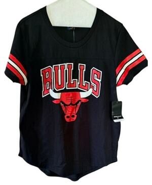 NBA Chicago Bulls Black Mesh Jersey T-Shirt Large NWT Ultra Game